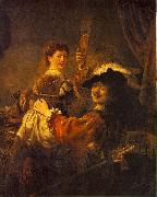Rembrandt and Saskia in the Scene of the Prodigal Son in the Tavern dh Rembrandt